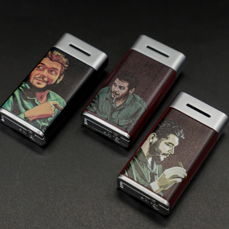 Outdoor Refillable Butane Gas Jet Torch Lighters Single Flame Metal Lighter For Cigar