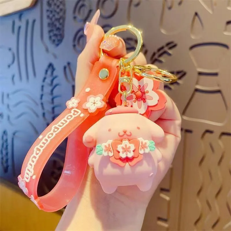 New Cute Black Rice Melody Movie Cartoon Keychain Kawai Sakura Doll Keychain Kuromi Wholesale