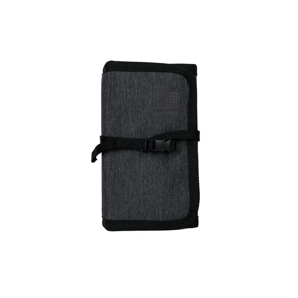 Portable Universal Wrap Electronics Accessories Travel Organizer / Hard Drive Bag / Cable Stable with Cable Tie