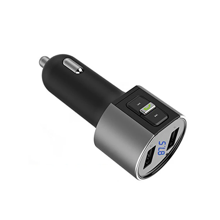 Hot Selling Portable Blutooths Car Fm Radio Stereo transmitter with Battery Check