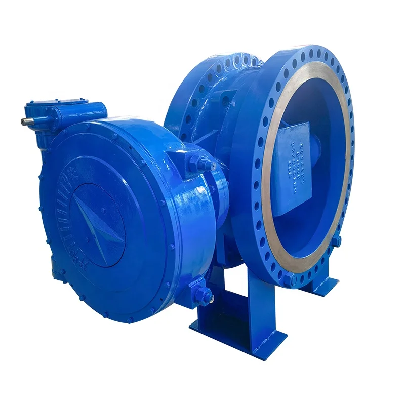 High performance butterfly valve double eccentric hard seal worm gear high temperature metal spherical hard seal butterfly valve