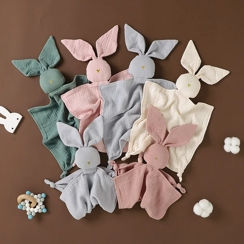 Fashion Organic Cotton Muslin Comforter Baby Toy