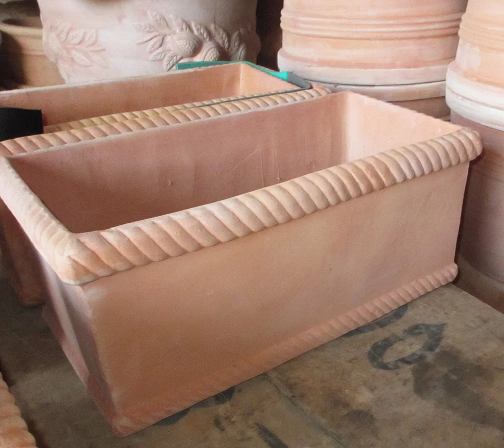 Rectangular terracotta planter best selling mekong clay