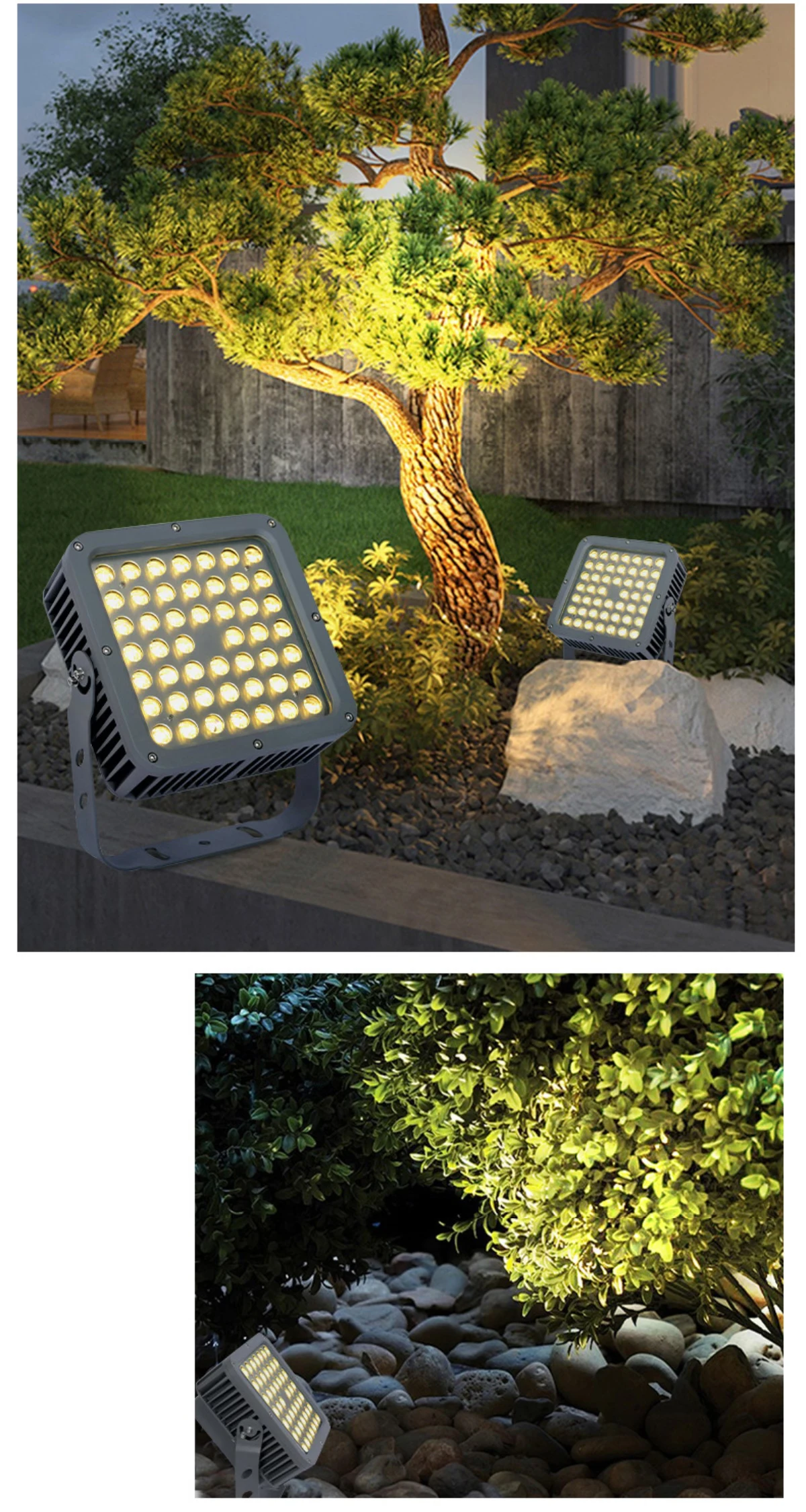 high quality IP65 flood led light  flood lamp landscape spotlight garden multi color led floodlight fixture square projectors le
