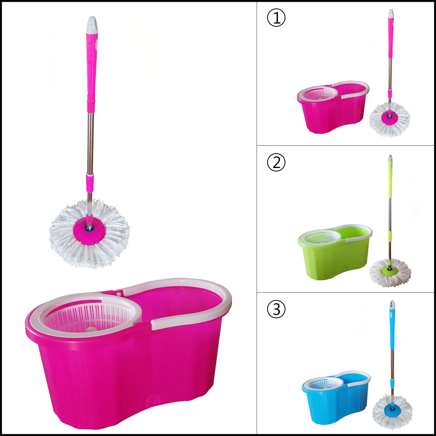 Popular Mop Cleaning Set 360 Degree Rotating Magic Spinning Mop and Bucket Set Swift Microfiber Mop 360 Hand Free Floor Cleaner