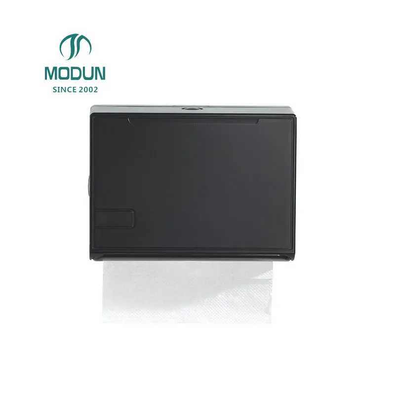 public bathroom janitorial cleaning equipment kitchen black plastic C-Fold hand towel dispensers for portable toilet