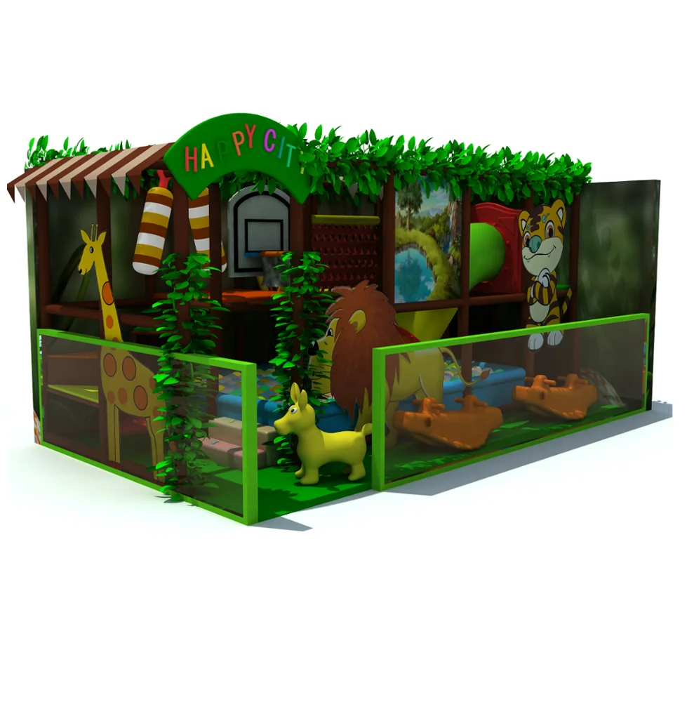 
New arrival small jungle theme park kids games indoor playground equipment 