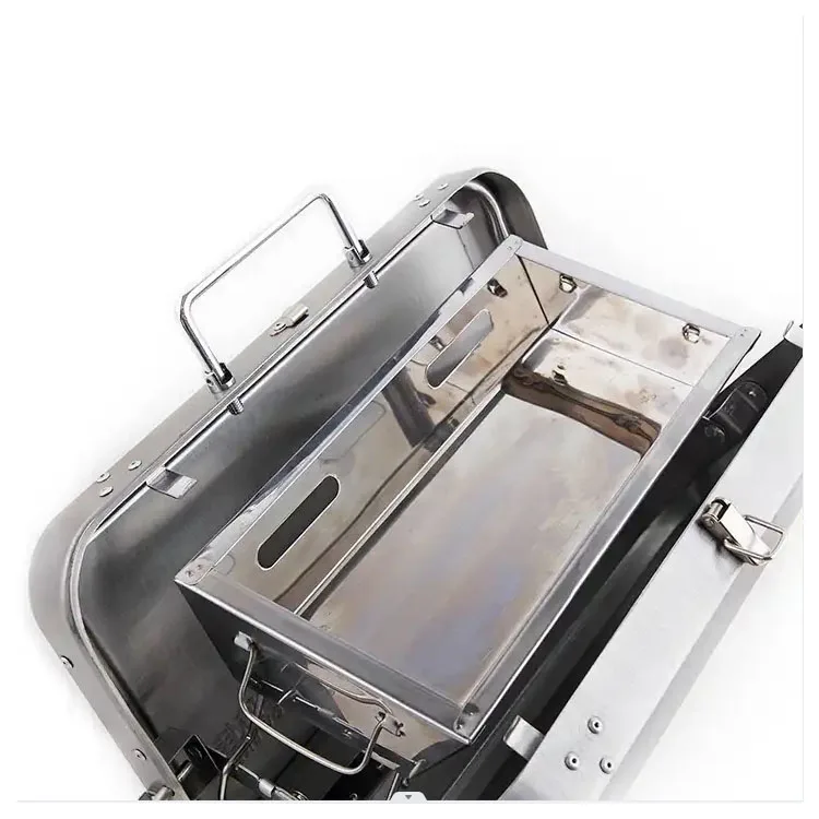 OEM 410 Stainless Steel folding grill for camping portable charcoal grill Suitcase BBQ Grill