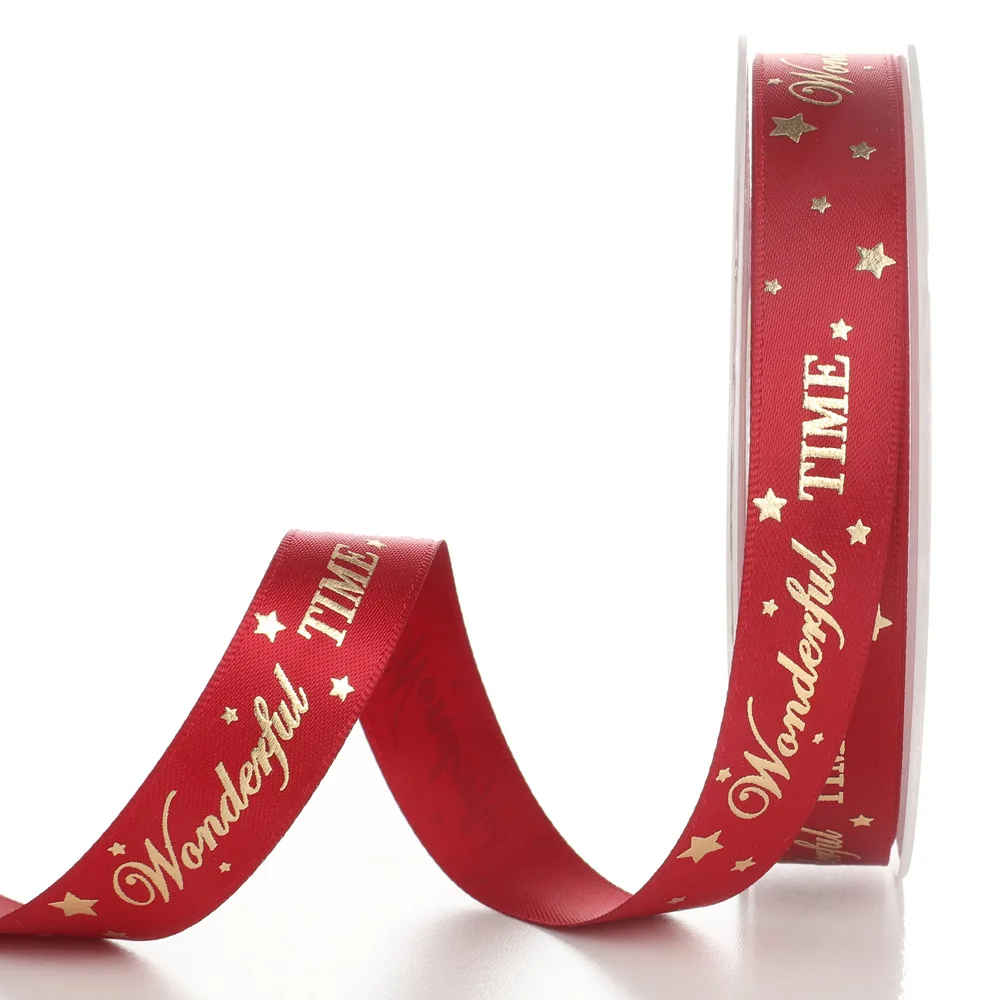 Factory OEM wholesale custom brand name printed polyester grosgrain ribbon with personalized logo