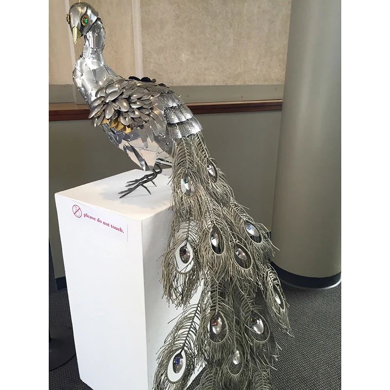 garden park decorative large metal peacock garden statues for sale