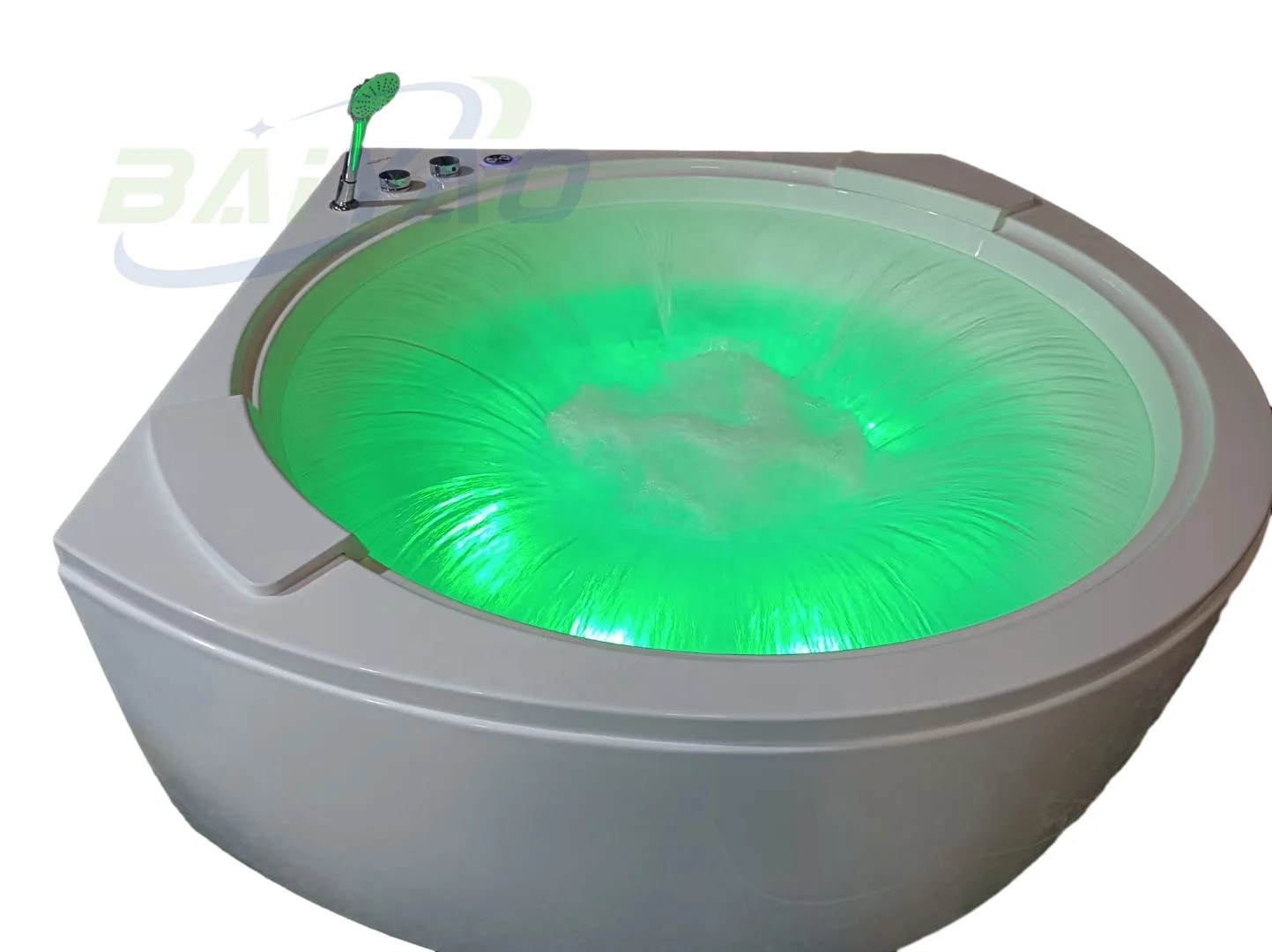 BAIYAO Smart 360 Waterfall Jakuzzi Two People  Indoor Spa Bath Tub Freestanding Corner Bathtubs & Whirlpools Jacuzzier
