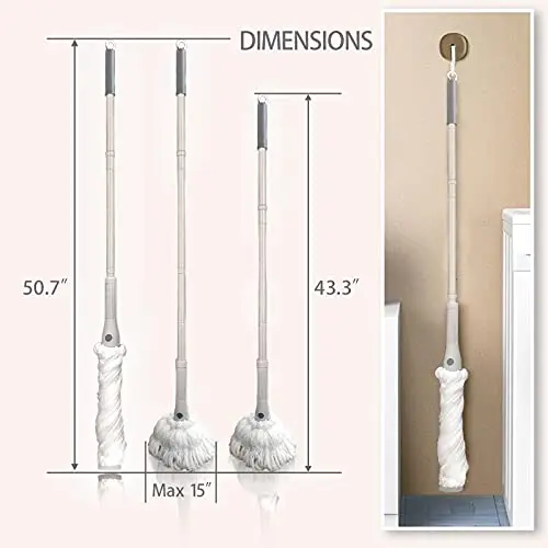 Amazon Easy Self Wringing Twist Flat Mop microfiber Cotton Self Squeezing Mop with 2 Reusable Heads