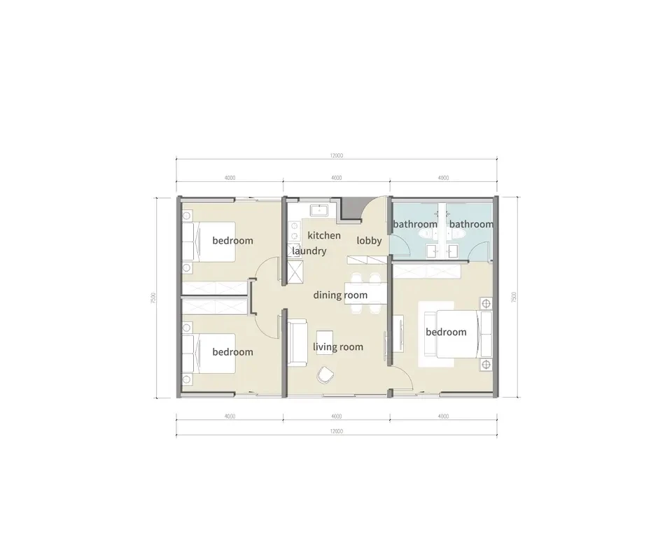 New Design Steel Structure Prefab Houses Frame Part Container