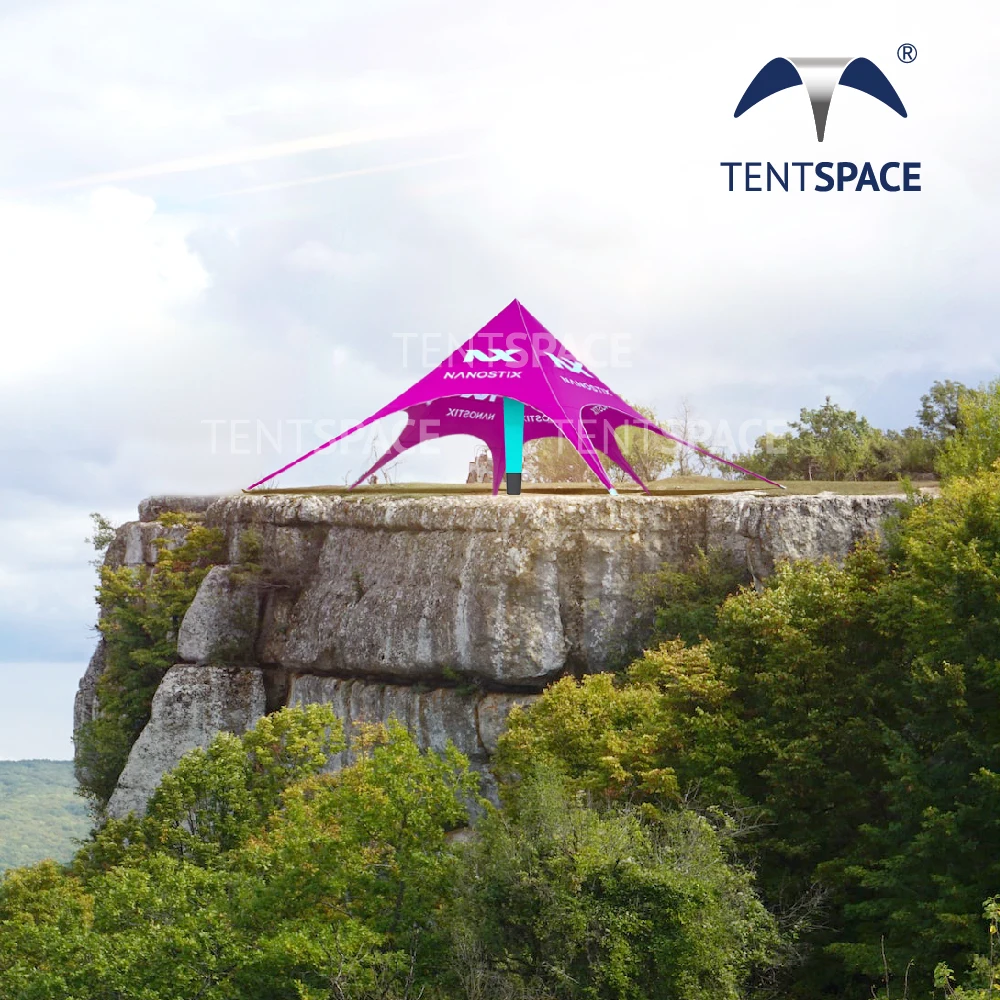 Star shaped marquee mountain hiker customized camping spider canopy tent for outdoor big event