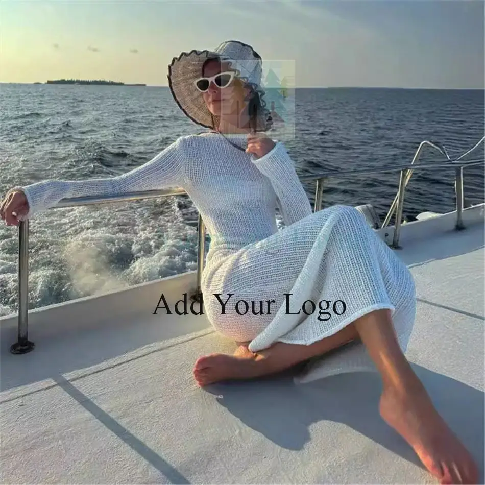 European style  Women Knitted Dress Long Sleeves Ladies Casual Dress