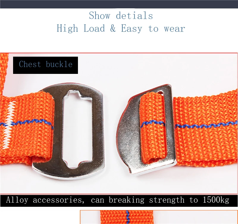 
CE UIAA New Stytle Rescue Safety Rock Mountain Climbing Rope Full Body Safety Harness Kit 