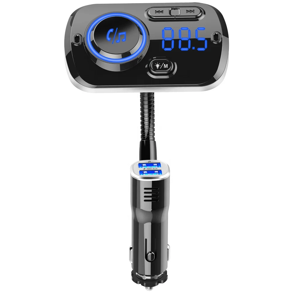 Car Charger Handsfree Dual USB Car Kit Mp3 Player  Fm Transmitter Bluetooth Car Wireless Charging