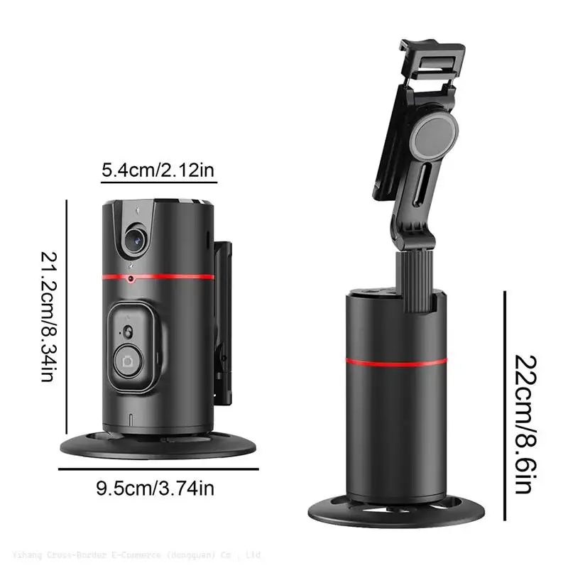 360 Rotation Smart AI Phone Holder Auto Face Tracking Gimbal Stabilizer with Camera Home Kitchen Office Hands Free Phone Holders