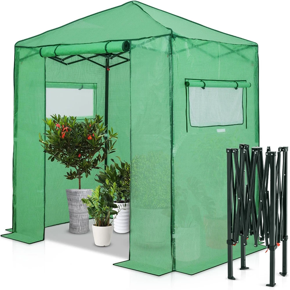 6x4 Portable Greenhouse Instant Pop-up Fast Setup Indoor Outdoor Plant Gardening Green House Canopy
