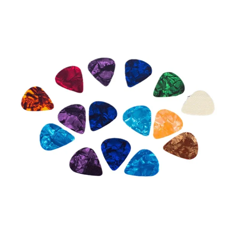 Guitar Picks, 3 Different Thickness Abstract Art Colorful Celluloid Guitar Pick Plectrums For Bass, Electric, Acoustic Guitars