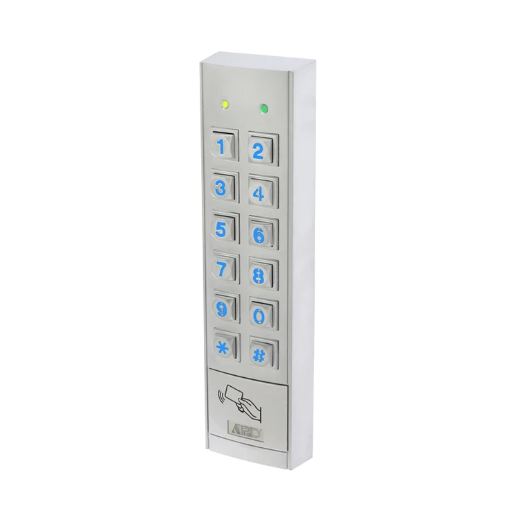 Weatherproof Zinc Alloy Die cast Mullion Mount Dual Output Access Control System Keypad with Card Reader