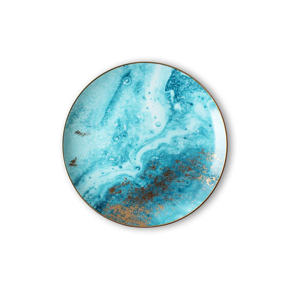 elegant 4pcs ceramic bone china dinner set with white gold rim wedding dishes luxury dinnerware