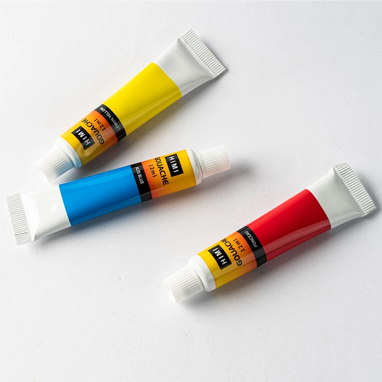 Miya himi 18 colors 12ml custom modern gouache finger paint for kids