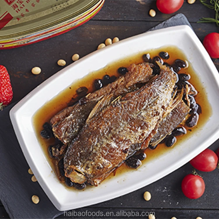 Wholesale  Canned Food 227g Canned Fried Dace in Oil Canned Fish Dae With Salted Beans