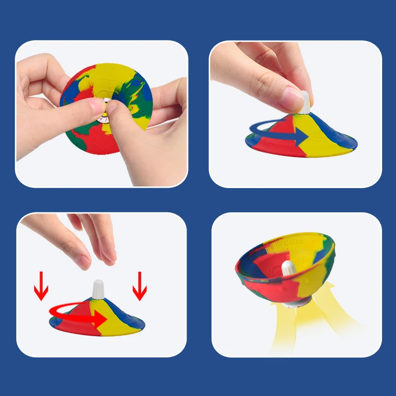 New Design Hot Selling Classic Hip Hop Pops Spin Jump Toys Pops up Novelty Fidget Toy Bouncing Bowl