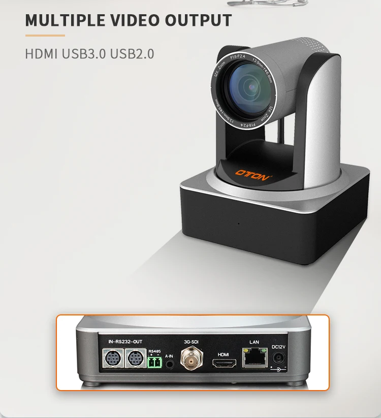 
Oton Hyper C7-12-SH digital 1080p 60 fps HD SDI USB PTZ ONVIF RTSP RTMP Video Camera for live production 