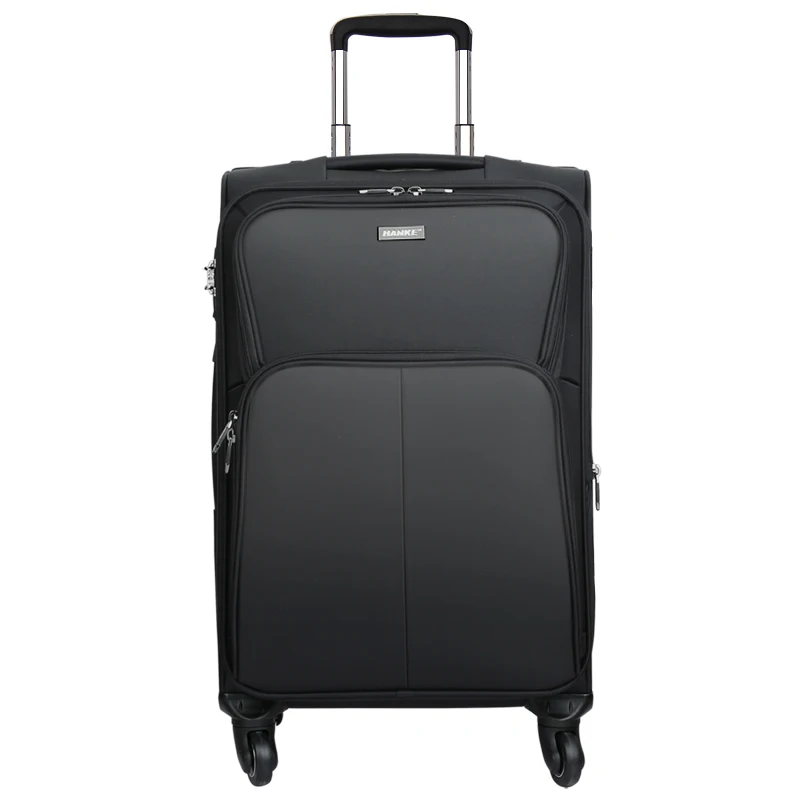 Hanke durable waterproof Oxford cloth 4 spinner 360 degree wheels luggage case soft nylon suitcase