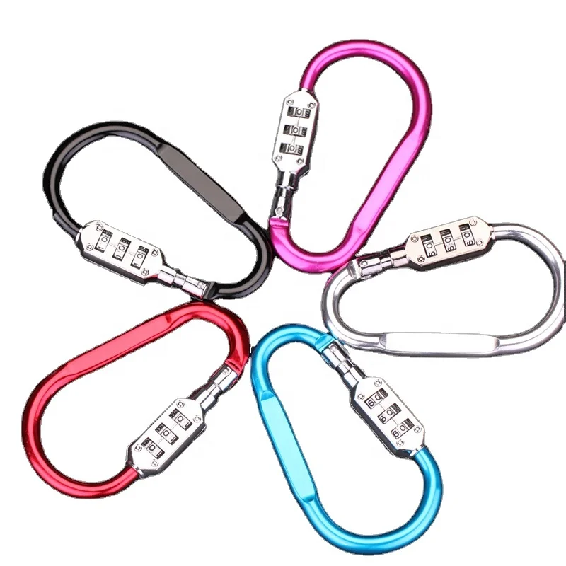 D type hanging buckle  and quick hanging buckle backpack combination lock hook hanging buckle