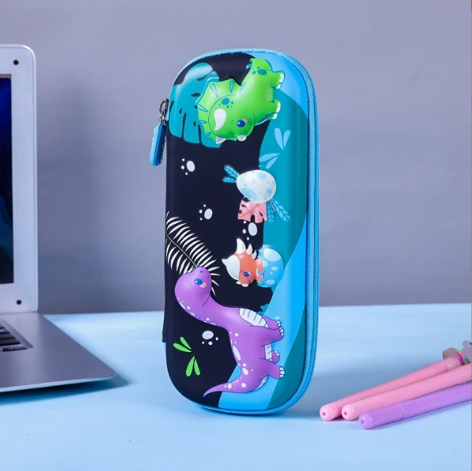 School Office Stationery High-Capacity Parody Single Layer Canvas Zipper Pupils 3D Stereoscopic Pencil Case