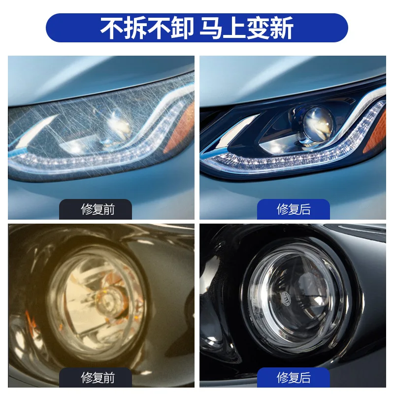 Headlight Repair Kit Automotive Headlight Cover Scratches and Stains Polishing Turn New Brightening Repair Liquid