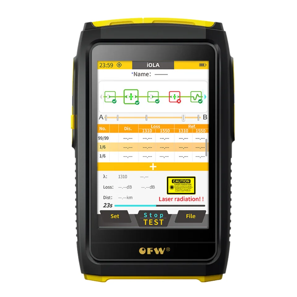 New 80km Handheld Mini OTDR 1550nm Fiber Optic Tester Exfo PON Domain Launch Smart Event Map With OPM VFL OLS