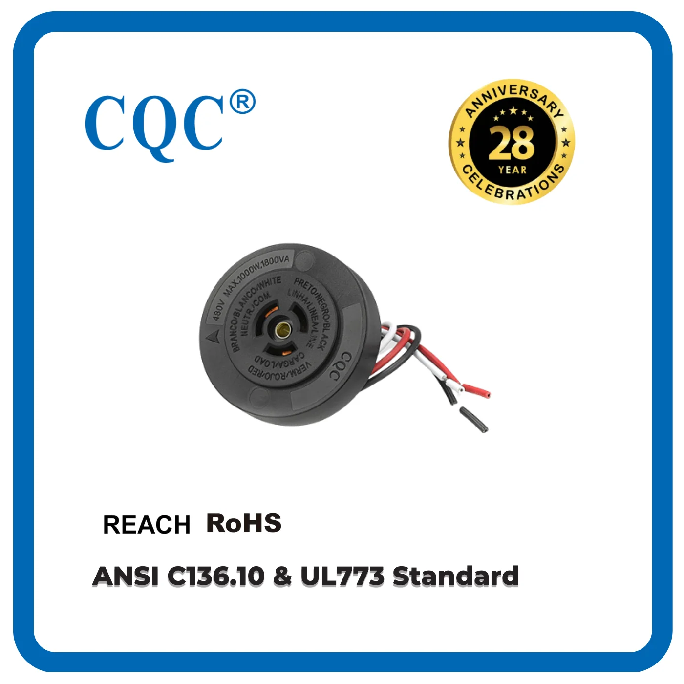 NEMA 3 PIN Photocontrol Receptacle/Socket  3P Socket LC-10RS/2