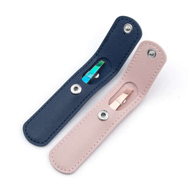 Factory hot sale eyebrow tweezers with leather case beauty tool colorful eyebrow tweezers