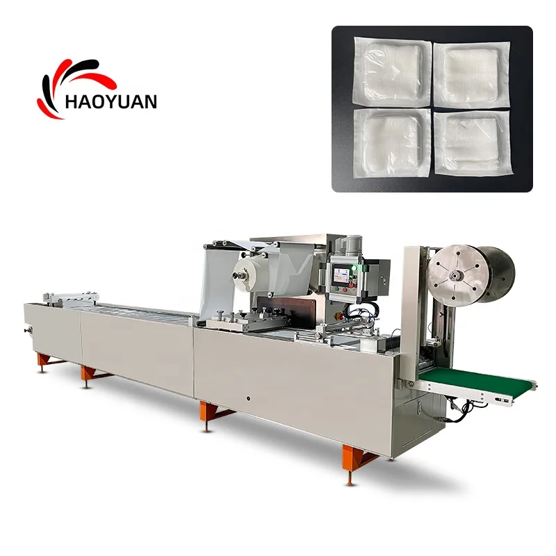 HY-420 автоматический и возрасту Мягкий блистерная упаковочная машина для Медицинский ватный тампон из бумаги и пластика упаковка четыре стороны уплотнение