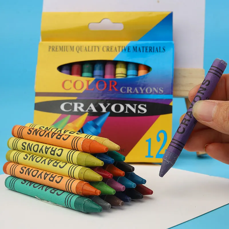 Cheap Set Colored Crayons With Custom Logo