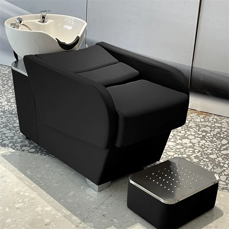 Water Circulation Electric Massage Shampoo Chair for Portable Spa Wash Head Wooden Salon Furniture Massage Shampoo Chair