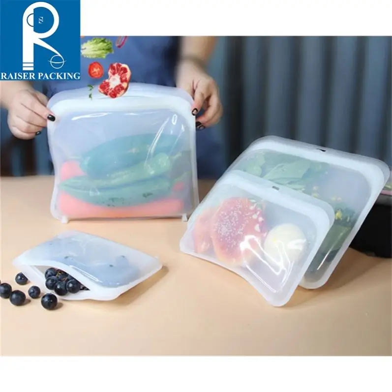 Food storage bag Preservation Fridge Freezing Food Storage Reusable Jar Bags Fresh Produce ziplock bag