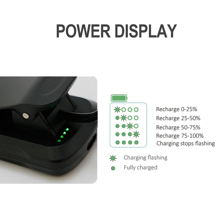 Portable Rechargeable Flexible Clip 9 LED Book Light 3 Color Temperature 9 Brightness LED Book Adjustable Reading Light