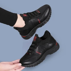 Fashion PU Leather Shoes Lace Up Casual Flat men Sneaker Shoes