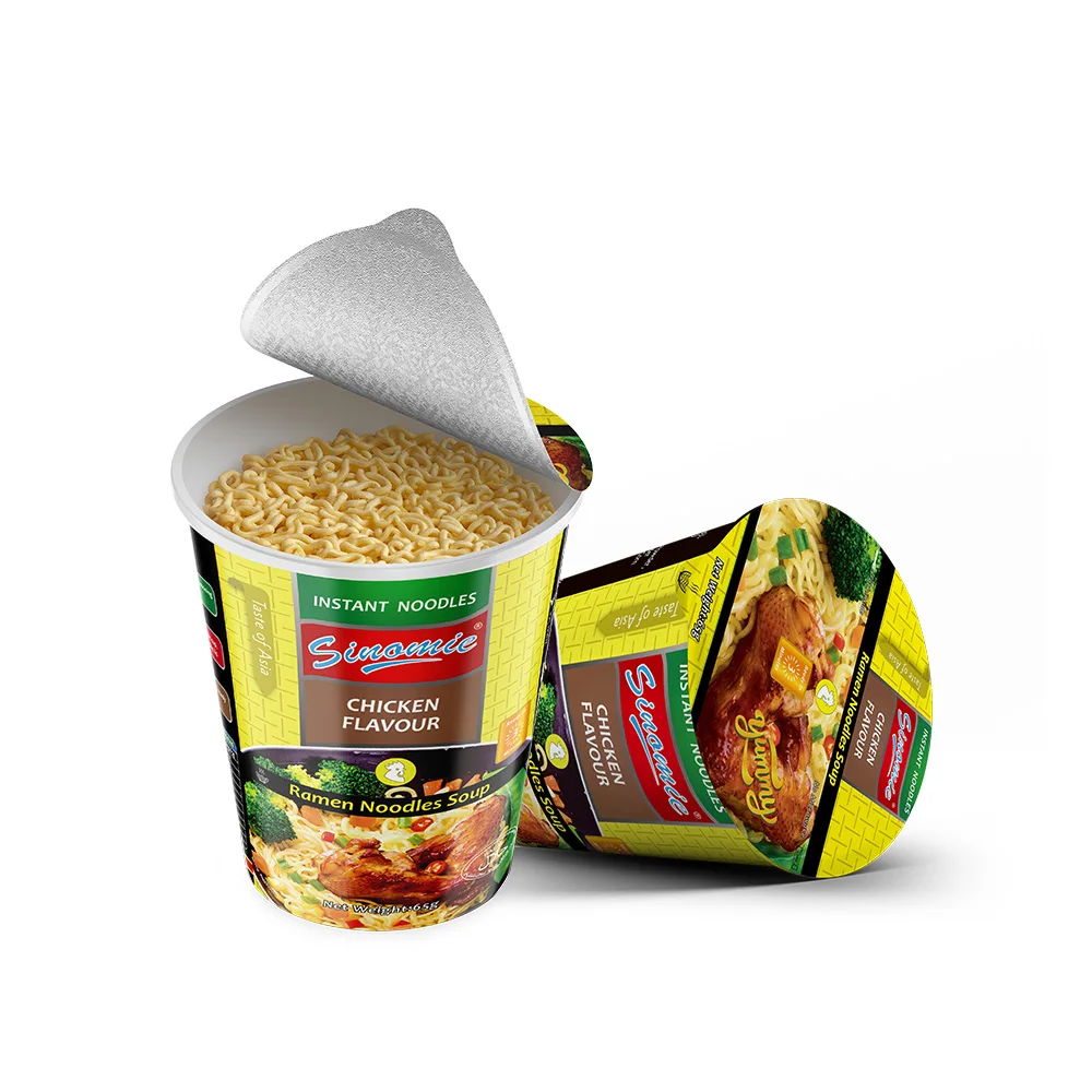China SINOMIE Brand Wholesale Golden Chciken Flavor Cup Noodles Ramen Cup Instant Noodles