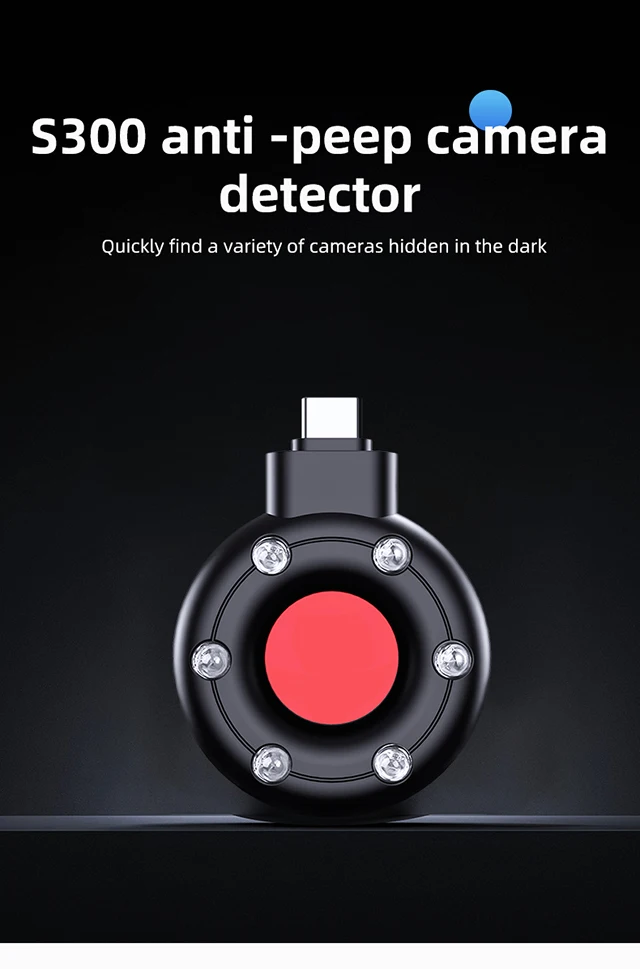 Portable Camera Detector Mobile Phone USB IR Alarm for Outdoor Travel Hotel Rental Anti Candid Camera Finder Led Light
