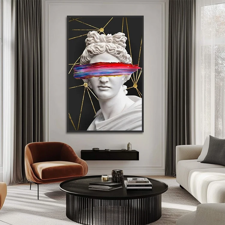 Home Decor Greek Aesthetic Canvas Posters Graffiti Modern Wall Art David Sculpture 3D Printed Painting