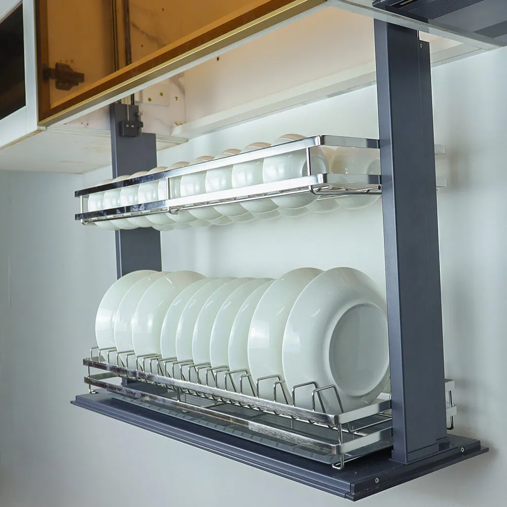 production smart kitchen hardware custom printed cupboard lifter custom logo kitchen cabinet lift