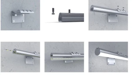 
round aluminum LED profile for pendent light 