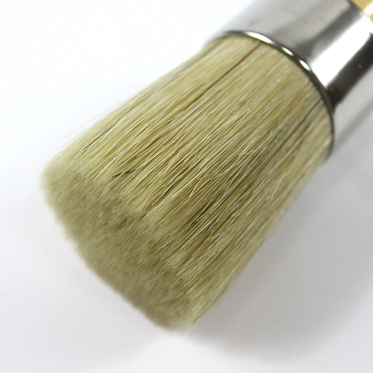 Yep Best price for hog bristle round head chalk paint brush from professional factory