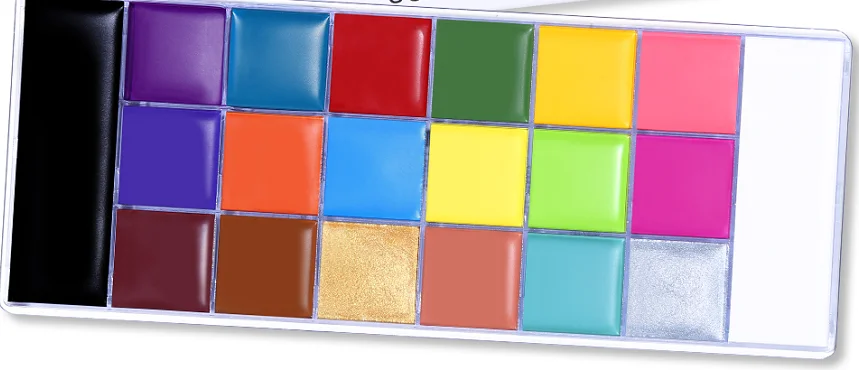 20 Colors oil based face paint body painting supplies Neon Colors Palette